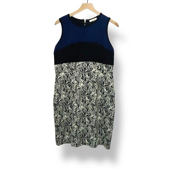 Calvin Klein Colorblock Snake Print Dress Gold Zipper Women’s 10 Snake print - Picture 1 of 15